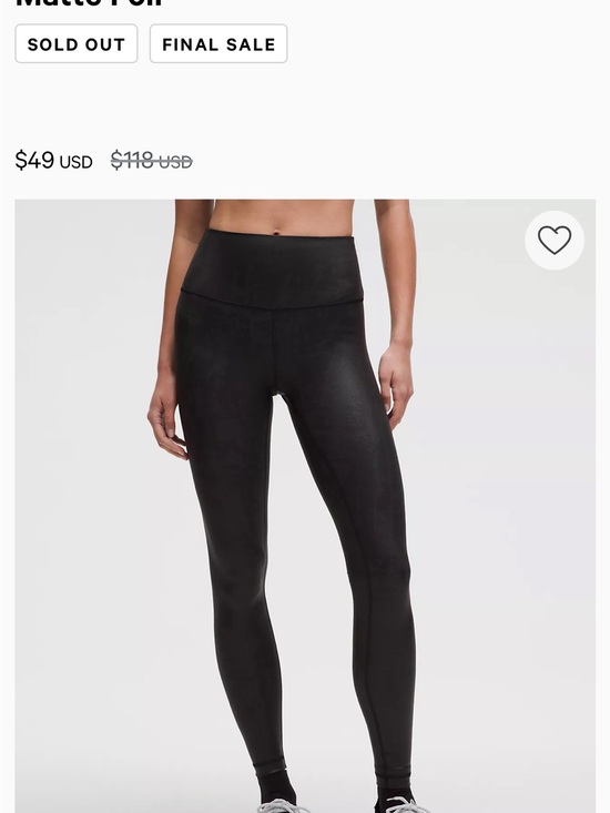 lululemon athletica Pants - Wunder Train High-Rise Tight 28"
Matte Foil